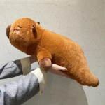 Kawaii Kapibaros pliu&scaron;inis žaislas, įdaryta kapibara, pūkuota lėlė, ilgo miego mink&scaron;ta pagalvė, sofos pagalvėlė, miego žaislai mokyklai, Kalėdoms 45cm
