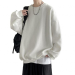 Laisvi vienspalviai megztiniai su apvaliu kaklu, ilgomis rankovėmis, stori, &scaron;ilti, mink&scaron;ti unisex, laisvalaikio, paprasto stiliaus 2XL