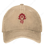 The Bloody Horde Logotipas I&scaron;plauta Beisbolo Kepuraitė WOW Žaidimas Laisvalaikio Trucker Kepurė Pavasario Poros Moterims Lauko Sporto Salė Apsauginės nuo Saulės Beisbolo Kepuraitės Adjustable chaki