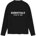 Fear of God Essentials Klasikiniai ilgomis rankovėmis mar&scaron;kinėliai Jet Black Vyri&scaron;ki vir&scaron;utiniai drabužiai 125AS254200F M gray