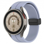 Silikoninė apyrankė skirta Samsung Watch 5 Pro 45mm 6 klasikinė 47mm 43mm 44mm 40mm magnetinė sagtis correa Galaxy Watch 6 dirželis Watch 5 40mm 44mm balta