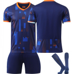 2425Netherlands Away Futbolo megztiniai &scaron;ortai ir kojinės Naujo sezono &scaron;ortai ir kojinės suaugusiems ir vaikams dydžio rinkinys L