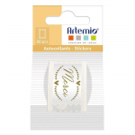 80 stickers Merci - 25 x 33 mm balta