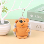 Ežiukas pliu&scaron;inis žaislas Animacinis gyvūnas pakabukas lėlės raktų pakabukas Automobilinis krep&scaron;ys Raktų pakabuko dekoras balta