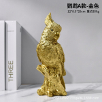 &Scaron;iaurieti&scaron;kas Modernus Minimalistinis Papūgos Dervos Statulėlė Namų Dekoras Kūrybinga Gyvūno Figūrėlė Amatų Papuo&scaron;alai Stalo Svetainės Dekoras