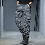Joggers Cargo Pants Vyri&scaron;kos laisvalaikio kelių ki&scaron;enių vyri&scaron;kos kelnės Sportinės kelnės Streetwear Taktinės kamufliažinės kelnės 38 pilka