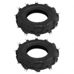 2 vnt. 4.00 8 Bekamerinių padangų rinkinys 4 sluoksnių 672 svarų keliamoji galia Guminė sodo traktoriaus padanga kultivatoriui, tran&scaron;ėjų kasėjui, sniego valytuvui