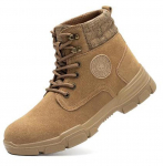 Žiema ruduo Suvirintojo apsauginiai batai plieniniai antihibit anti-puncture kietas dugnas atsparus dilimui darbo apsaugos batai karvės oda D27 35