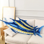 100cm/140cm didelio dydžio imitacijos žuvų žaislai, įdaryti mink&scaron;ti pliu&scaron;iniai mėlynojo marlino &bdquo;Makaira mazara&ldquo; pagalvės žaislai gimtadienio žaislams 60cm