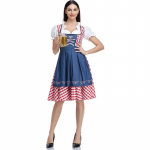 Vokietijos Bavarijos Dirndl suknelė Oktoberfest Costume Beer Maid Fancy Dress 2XL žalia