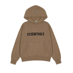 FOG Essentials dviejų linijų gobtuvas &ndash; Madingas, laisvo kirpimo megztinis auk&scaron;tosios gatvės mados gerbėjams Extra Large kava