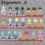 8-21 vnt./partija Dragon Ball mini figūrėlės Super Saiyan Goku Vegeta veiksmo figūrėlės DBZ lėlės modelio žaislai dovanos