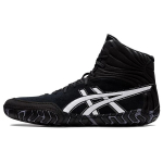 ASICS Aggressor 5 Juodi Balti Profesionalių Imtynių Treniruočių Batai 1081A048-001 39.5