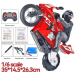 Naujas RC motociklo žaislas berniukui 1/6 elektrinis variklis 4 kanalų lenktynės 20KM/H didelio greičio dreifo sukimosi kaskadinis stovintis reguliuojamo greičio modelis dovanų žaislas