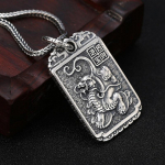 Fang Pai Pixiu pakabukas vyri&scaron;kas ir moteri&scaron;kas karoliai dengti madingi retro pakabukai kabanti virve papuo&scaron;alai 50CM(Necklace Size)