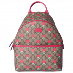 Gucci GG Supreme reguliuojamas peties dirželis Užtrauktukas Gėlių ra&scaron;tas Drobės kuprinė Vaikams skirta kuprinė Smėlio spalvos Tamsiai ruda 782708-FADLO-9777 Regular Edition,Basic Set (Bag+Dust Bag)