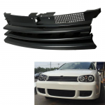 Juodos automobilio grotelės Priekinės variklio dangčio grotelės -VW Volkswagen GOLF 4 MK4 GTI R32 1997-2004 1J0853655G juoda