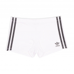 Adidas Originals 3 juostelių auk&scaron;to juosmens dviratininko &scaron;ortai moteri&scaron;ki baltos 4A3H00-100 XS