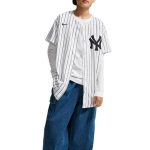 Nike Mar&scaron;kinėliai MLB New York Yankees Beisbolo Vienas Mygtukas Lengvas Kvėpuojantis Trumpomis Rankovėmis Vaikams Vir&scaron;utiniai drabužiai IV0579-100 S