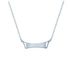 Les Tr&eacute;sors De Lily [B9850] - Collier Argent 'Identit&eacute;' argent&eacute; - 30x5 mm (gravable)