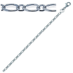 Les Tr&eacute;sors De Lily [C4467] - Cha&icirc;ne Cheville Argent 'Figaro 1' 25 cm 1. 9 mm sidabras