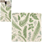 Les Tr&eacute;sors De Lily [Q4336] - Housse de coussin coton 'Nature' beige vert (botanic) - 40x40 cm
