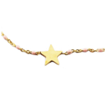 Les Tr&eacute;sors De Lily [R0209] - Collier cr&eacute;ateur acier 'Une Etoile est N&eacute;e' rose dor&eacute; - 10x10 mm