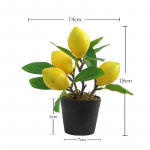 1 gabalas dirbtinio medžio vaisių augalo bonsai, skirtas namų vestuvių kambario dekoravimui. Gėlių netikrų vaisių vazoniniai augalai S