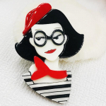 &bdquo;Blucome&ldquo; kokybi&scaron;ka akrilo animacinių filmų sagė mergaitei, skirta vyrams, drabužių krep&scaron;ys, pakabukas, ženklelis Naujųjų metų dovana juoda