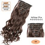 MISSQUEEN 16 Clips 24 colių sintetiniai ilgi garbanoti plaukai plauku pie&scaron;inys kar&scaron;čiui atsparūs plaukų priauginimo segtukai Ombre juodai rudai blondinai moterims 24inches&China