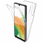 360&deg; dvigubas skaidrus silikoninis dėklas, skirtas Samsung Galaxy A53 A73 A33 A22 A13 A52S A12 A51 S21 S22 Redmi Note 11 10C iPhone 13 12 11 Pro Max priekinis galinis dangtelis iPhone 6S Plus gryna