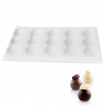 15 sferinių tortų formų putėsiai silikono formelės Creative Cake Cake kepimo forma balta