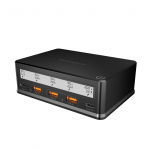 USB sieninis įkroviklis 110 W 5 jungčių USB įkrovimo stotis Kelių prievadų USB &scaron;akotuvo įkroviklis kompakti&scaron;kas LCD dydis US Plug juoda