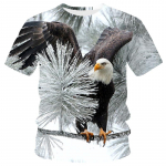 Madingi vasaros erelis ir liepsna &bdquo;Phoenix Animal&ldquo; mar&scaron;kinėliai su 3d spausdinimu vyri&scaron;ki mar&scaron;kinėliai su kaklu trumpomis rankovėmis, dideli mar&scaron;kinėliai Top Hot 6XL
