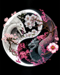Ying Yang deimantų tapyba Tai Chi vy&scaron;nių žiedų peizažai 5D deimantų siuvinėjimas Viso gręžimo kryžminio dygsnio rinkiniai Gyvūnų medis Full Round 30x40CM