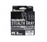 Seaguar P.E valas R18 E&scaron;erys 200m Dydis 0.6 11lb Slaptas pilkas (8283) pilka spalva