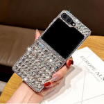 Prabangus Bling Kalnų kri&scaron;tolinis dėklas, skirtas Samsung Z Flip 5 Z Flip 4 Z sulankstomas 5 4S23 S22 Ultra S21 A14 A24 A34 A54 A13 A23 A33 A53 &bdquo;Pasidaryk pats&ldquo; Diamond Hard PC galinis dangtelis Samsung Z flip 3 balta