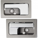 2 vnt keleivio ir vairuotojo pusės priekinė arba galinė vidinė vidinių durų rankenų keitimo rinkinys platininis rėmelis su chromo svirtimi, suderinamas su 09-14 F150 10-