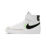 Nike Blazer Mid 77 SE PS Dvigubas Swoosh - Baltos, Garstyčių Žalios Vaikų Sportbačiai Dūmų Pilki, Juodi DD1848-100 28
