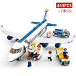 463vnt City Airport Airbus Lėktuvas Lėktuvas Lėktuvas Brinquedos Avion Modelis Statybinės kaladėlės Plytos Mokomieji žaislai vaikams