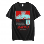 Chainsaw Man MAKIMA Japoni&scaron;kas Anime Mar&scaron;kinėliai Unisex Manga Grafiniai Mar&scaron;kinėliai Vir&scaron;ūnės Juokingi Animaciniai Mar&scaron;kinėliai Unisex Hip Hop Mar&scaron;kinėliai Unisex L