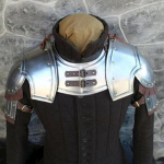 Viduramžių plieninių &scaron;arvų ant pečių Pauldronų rinkinys, &bdquo;Battle Warrior Gorget Pauldron&ldquo; pečių &scaron;arvų rinkinys, geriausias Helovino kostiumas