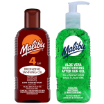 Malibu tanning oil SPF4 200ml + Aloe Gel after tanning 200ml