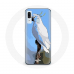 Dėklas Samsung Galaxy A30 Kakadu Papūgos baltas Pauk&scaron;čiai