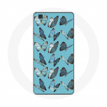 Coque pour Huawei P8 Lite papillons Fond bleu