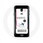 Coque pour Samsung Galaxy S5 Billet d'avion Seoul Cor&eacute;e du Sud
