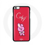Coque pour Iphone 8 BTS Bangtan Gar&ccedil;ons BT21 Cooky Fond Rouge