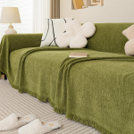 Silkės kaulo ra&scaron;to sofos užvalkalas Audinys sofos rank&scaron;luostis &bdquo;Four Seasons&ldquo; universalus tiesios eilės sofa, vientisa pilnai uždengta antklodė 180*340cm