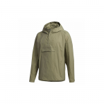 Adidas Tec Anorak austinė sportinė striukė, neper&scaron;lampama, kvėpuojanti, vyri&scaron;ka, karinės žalios spalvos, FM5412 XL