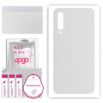 apgo Protective Skin Sticker for the back compatible with Xiaomi Mi 9, Wrap Film, Foil, Vinyl - Pattern Transparent Carbon